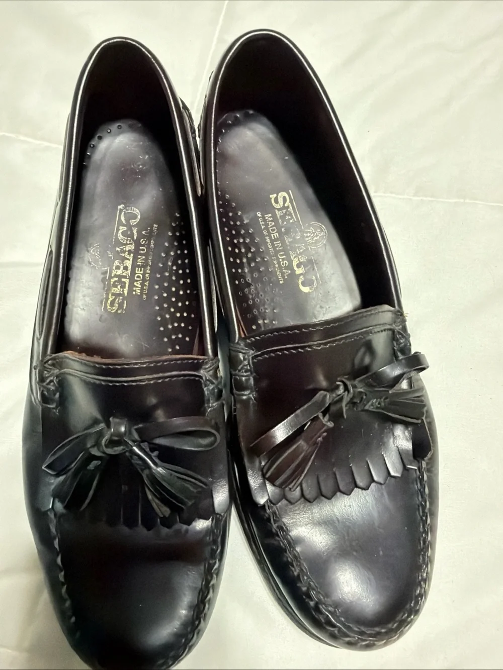 Sebago Men’s Tassel Kiltie Loafers in Dark Burandy